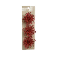 DEKORATIONSBLOMMA - röd, Klassisk, plast (3/11/10cm)