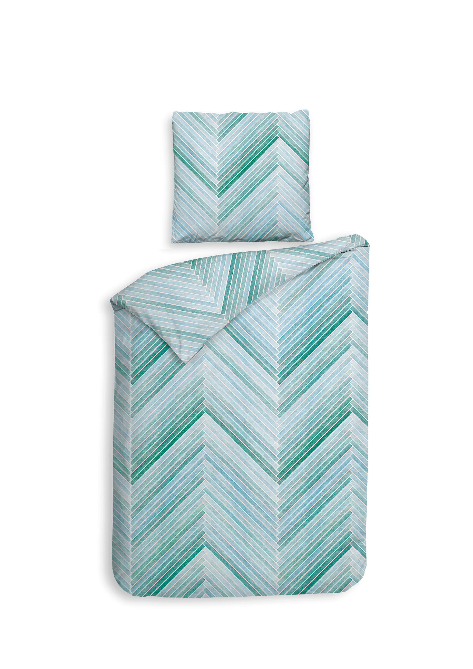 BETTWÄSCHE 2-teilig Vita Flanell 135/200 cm  - Blau, Basics, Textil (135/200cm)