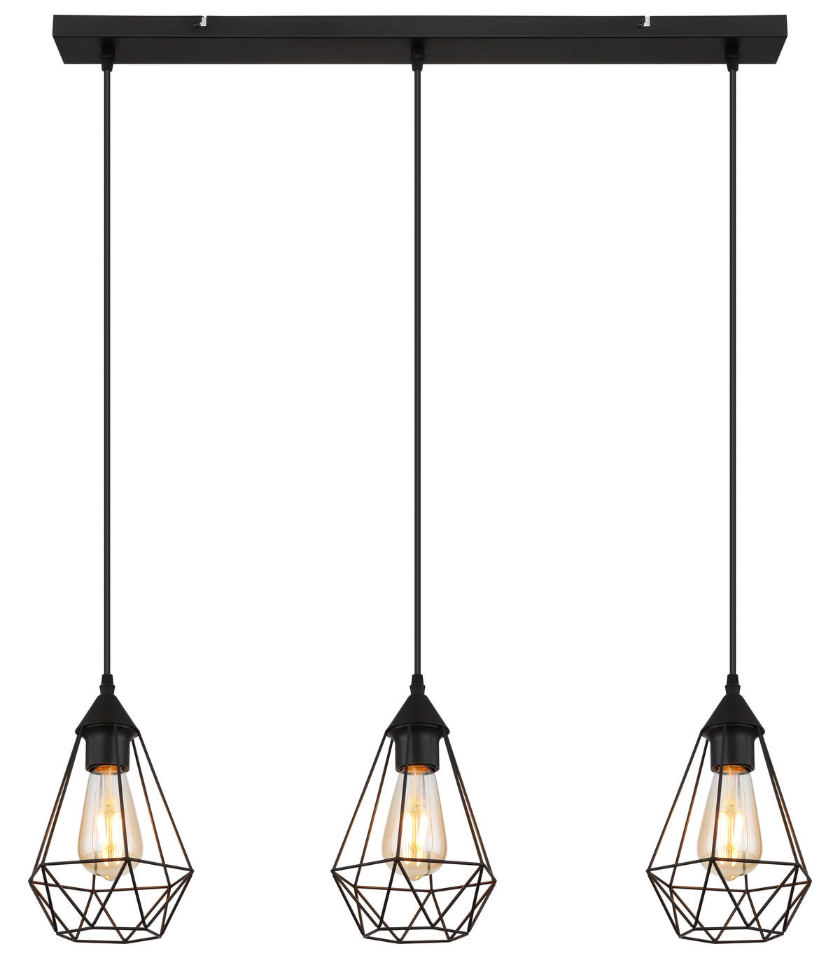 ZÁVĚSNÉ SVÍTIDLO, 79/17/120 cm  - černá, Design, kov/textil (79/17/120cm) - Globo