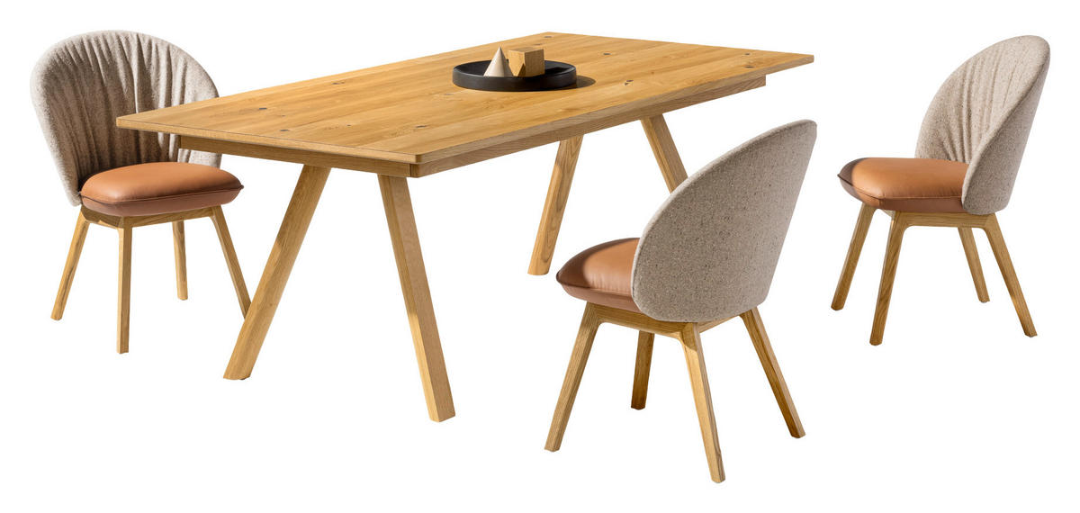 ESSTISCH in Holz 200(300)/90/75 cm  - Wildeiche, Design, Holz (200(300)/90/75cm) - Team 7