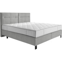 BOXSPRINGBETT 240/220 cm  in Hellgrau  - Hellgrau/Schwarz, Konventionell, Textil/Metall (240/220cm) - Esposa