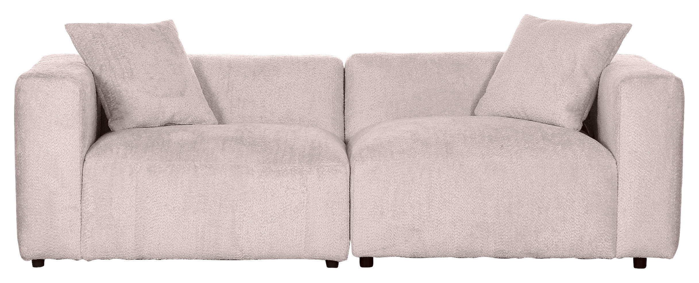 BIGSOFA Chenille Rosa  - Schwarz/Rosa, MODERN, Kunststoff/Textil (228/66/111cm) - Carryhome