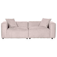 BIGSOFA Chenille Rosa  - Schwarz/Rosa, MODERN, Kunststoff/Textil (228/66/111cm) - Carryhome