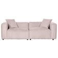 BIGSOFA Chenille Rosa  - Schwarz/Rosa, MODERN, Kunststoff/Textil (228/66/111cm) - Carryhome