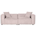 BIGSOFA Chenille Rosa  - Schwarz/Rosa, MODERN, Kunststoff/Textil (228/66/111cm) - Carryhome