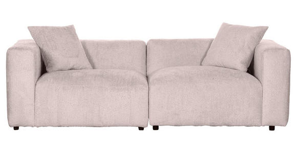 BIGSOFA Chenille Rosa  - Schwarz/Rosa, MODERN, Kunststoff/Textil (228/66/111cm) - Carryhome