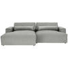 ECKSOFA Struktur Greige  - Greige/Schwarz, Design, Kunststoff/Textil (187/267cm) - Stylife