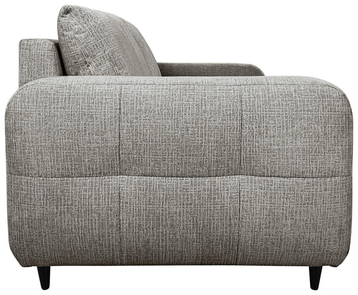 2-SITZER-SOFA Flachgewebe Dunkelgrau  - Dunkelgrau/Schwarz, MODERN, Holz/Textil (167/88/101cm) - Lomoco