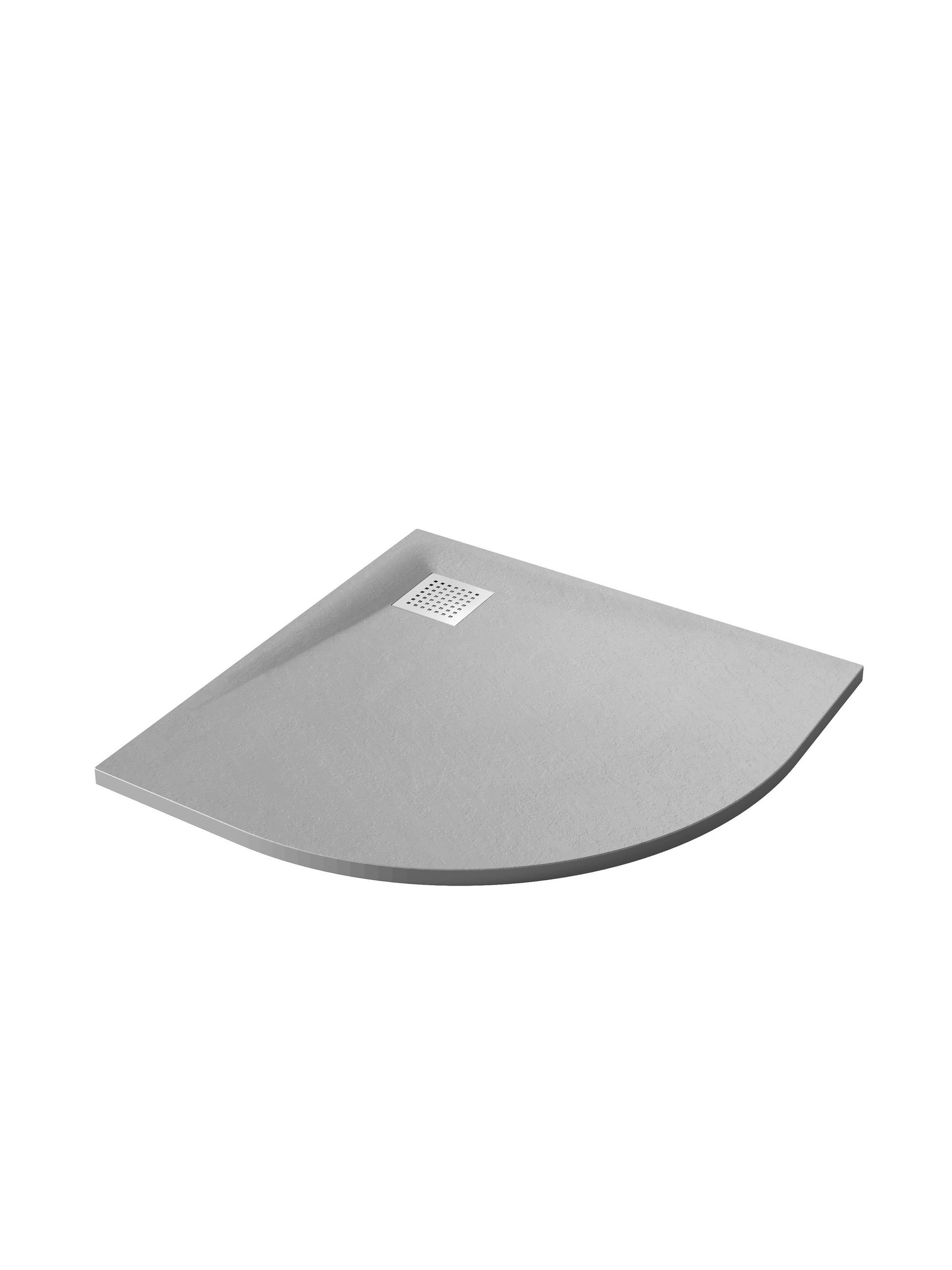 DUSCHTASSE Grau   - Grau, KONVENTIONELL, Kunststoff (90/2,6/90cm) - Sanotechnik