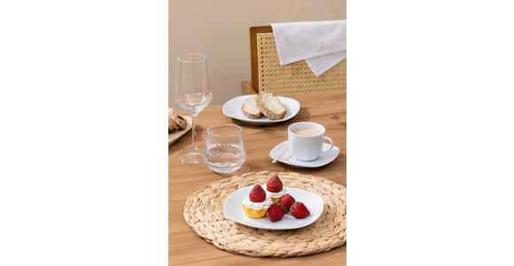 KAFFEESERVICE Square Shape 18-teilig  - Weiß, Basics, Keramik - Boxxx