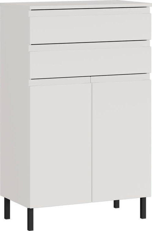 MIDISCHRANK 60/97/34 cm  - Kaschmir/Schwarz, MODERN, Holzwerkstoff/Metall (60/97/34cm) - Germania