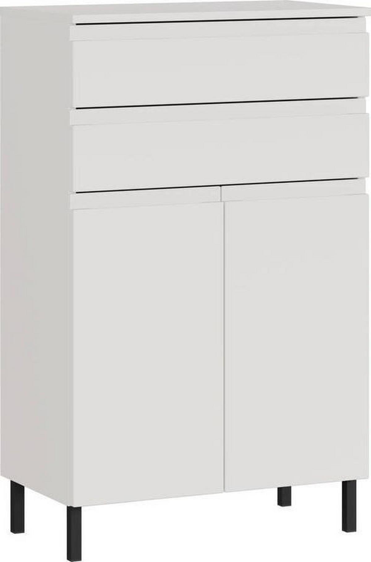 MIDISCHRANK 60/97/34 cm  - Kaschmir/Schwarz, MODERN, Holzwerkstoff/Metall (60/97/34cm) - Germania