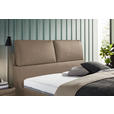 POLSTERBETT Matratze, Lattenrost Hellbraun 180/200 cm  - Hellbraun/Anthrazit, Design, Holz/Textil (180/200cm) - Johann Jakob