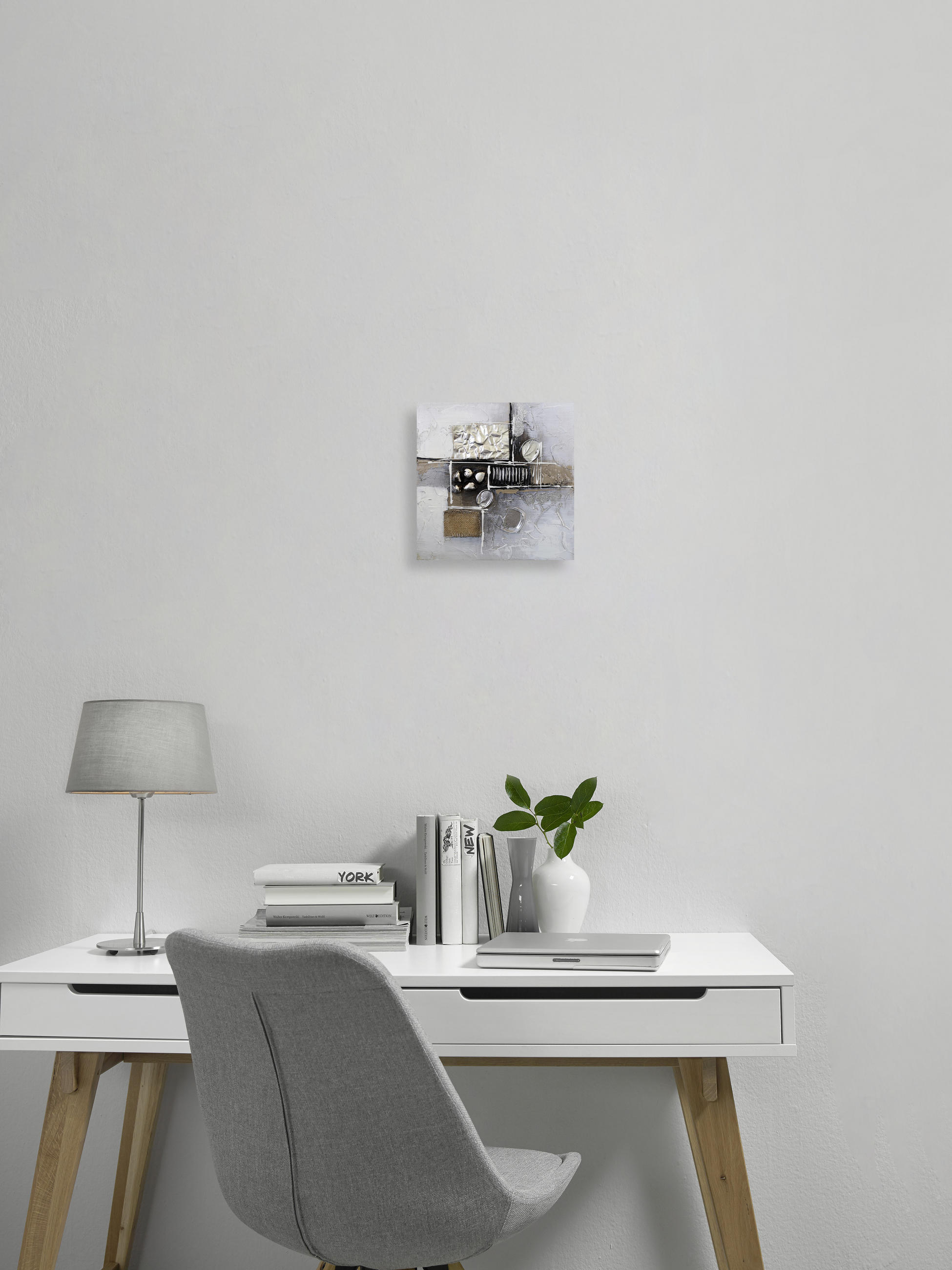 ULJENA SLIKA  30/30 cm       - srebrne boje/smeđa, Design, drvo/metal (30/30cm) - Monee