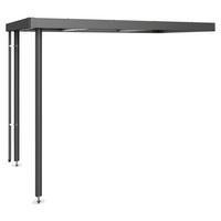 SEITENDACH 282/195/222 cm  - Dunkelgrau, Design, Metall (282/195/222cm) - Biohort