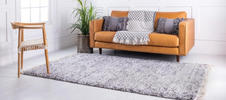 TEPPICH TOP SHAG 120/185 cm  - Weiß/Grau, KONVENTIONELL, Textil (120/185cm) - MID.YOU