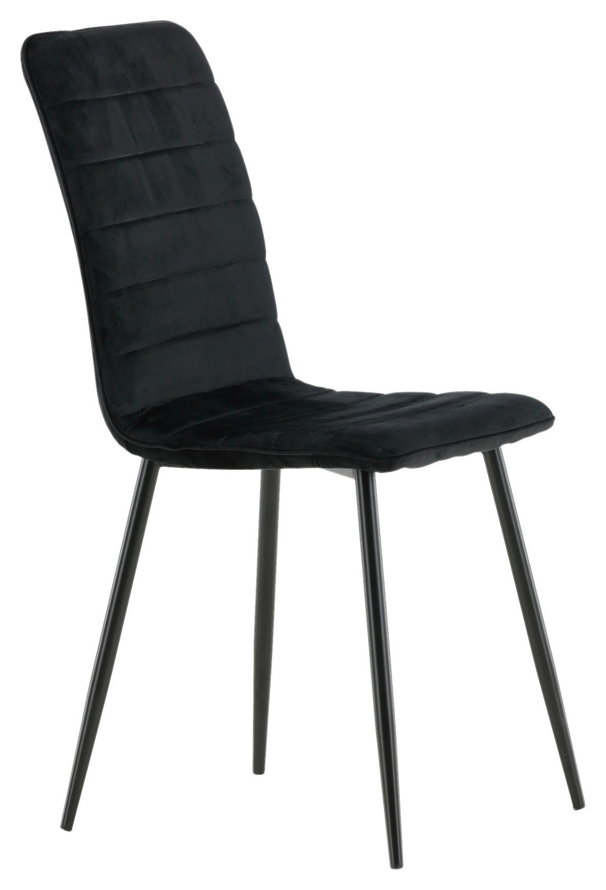STUHL-SET 2 Stück  in Stahl  - Schwarz, Design, Textil/Metall (43/94/49cm) - Livetastic
