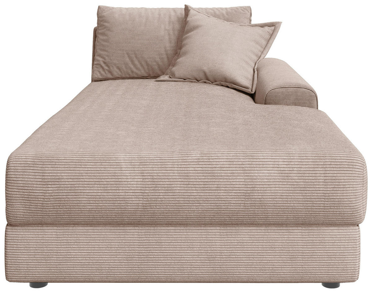 BIGSOFA Cord Rosa  - Schwarz/Rosa, MODERN, Kunststoff/Textil (117/93/190cm) - Carryhome