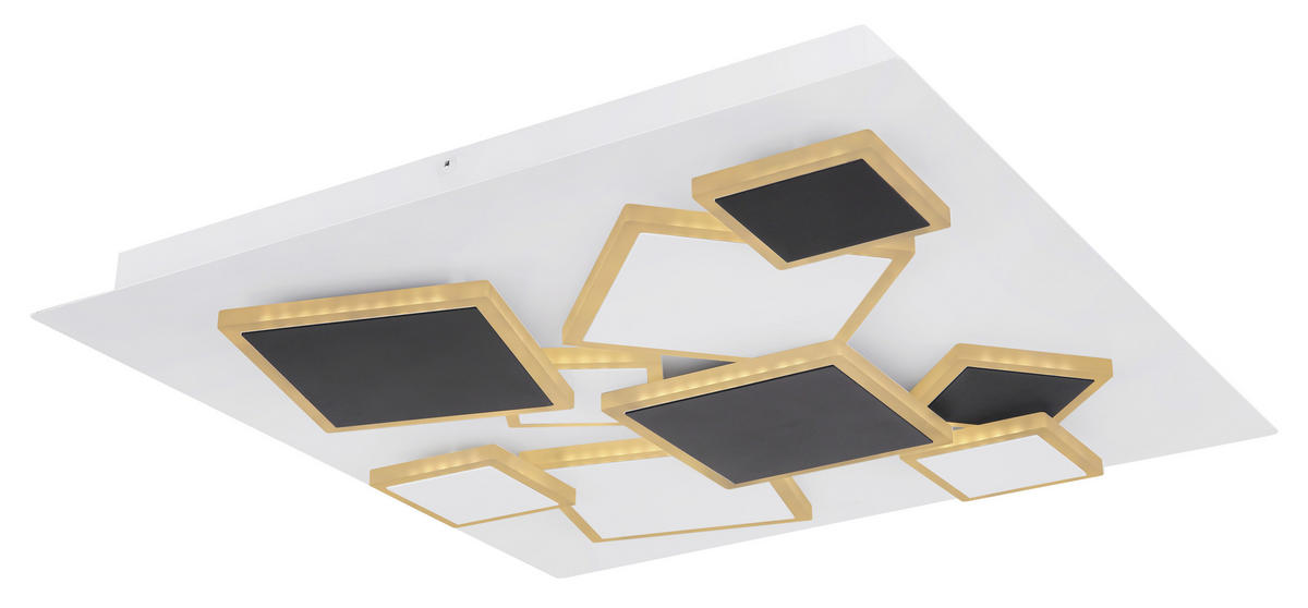 STROPNA LED-SVETILKA   50 W/6400 lm/3000-4000-6000 K/230 V/ - črna/bela, Trend, kovina/umetna masa (50/50/6,5cm) - Novel