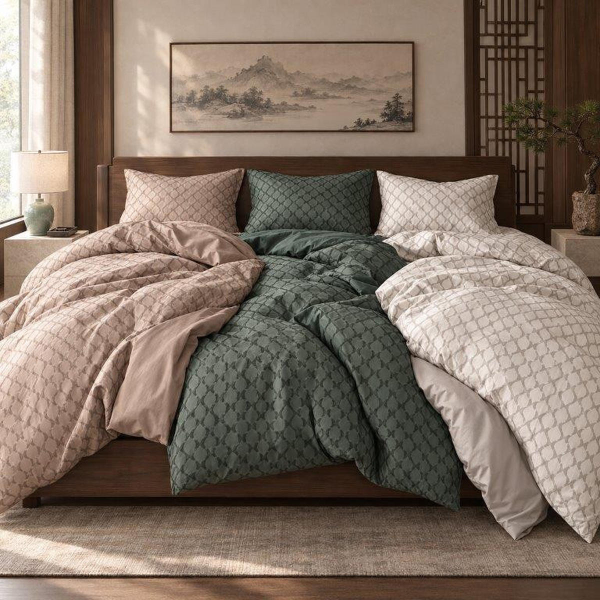 POSTELJINA SA DVA LICA STRIPES DK 140/200 cm saten bež  - bež, Dizajnerski, tekstil (140/200cm) - Dieter Knoll