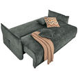 BOXSPRINGSOFA mit Stoffauswahl, Liegefunktion, Schlafen auf Sitzhöhe, Rücken echt Chenille Dunkelgrün - Dunkelgrün/Schwarz, MODERN, Kunststoff/Textil (235/95/108cm) - Hom`in