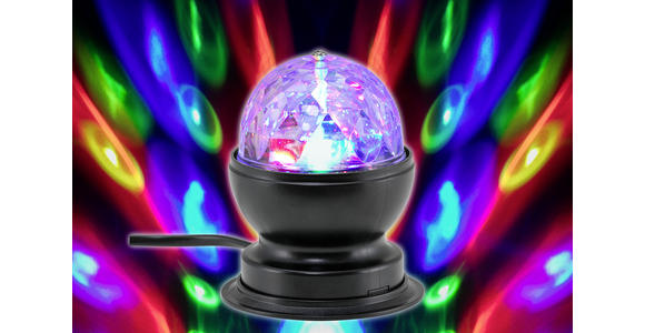 LED-TISCHLEUCHTE 8,8 cm - Transparent/Schwarz, Trend, Kunststoff (8,8cm) - Novel