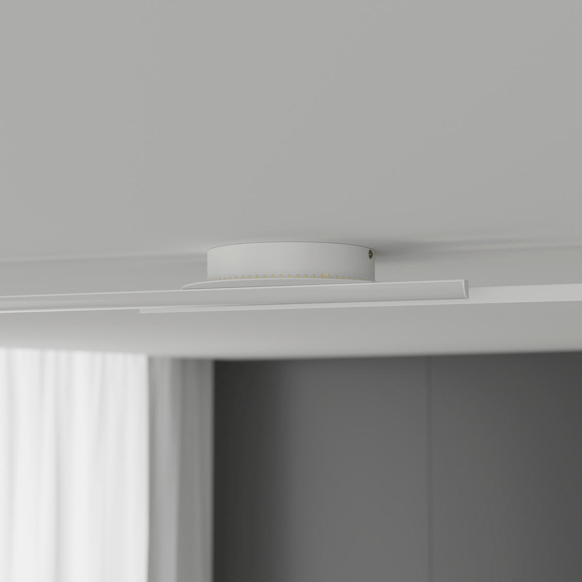 STROPNÍ LED SVÍTIDLO, 96/20/5,5 cm - bílá, Basics, kov/plast (96/20/5,5cm) - Novel