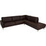 WOHNLANDSCHAFT in Leder Dunkelbraun - Chromfarben/Dunkelbraun, Design, Leder/Metall (280/249cm) - Erpo WOHNLANDSCHAFT in Leder Dunkelbraun - Chromfarben/Dunkelbraun, Design, Leder/Metall (280/249cm) - Erpo