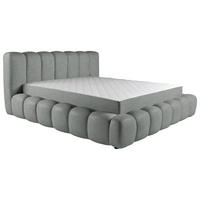 POLSTERBETT Lattenrost, Bettkasten Grau 160/200 cm  - Birkefarben/Schwarz, Trend, Holz/Kunststoff (160/200cm) - Esposa