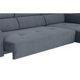 ECKSOFA Graublau Feincord  - Graublau/Schwarz, Design, Textil/Metall (280/205cm) - Xora