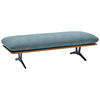 HOCKERBANK in Holz, Textil Hellblau  - Schwarz/Hellblau, Design, Holz/Textil (150/43/60cm) - Dieter Knoll