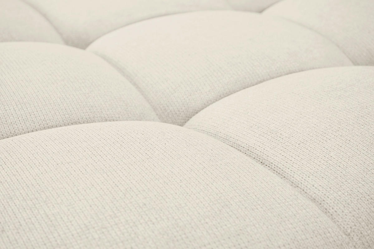 ECKSOFA in Flachgewebe, Mikrofaser Creme  - Chromfarben/Creme, Design, Kunststoff/Textil (198/312cm) - Livetastic
