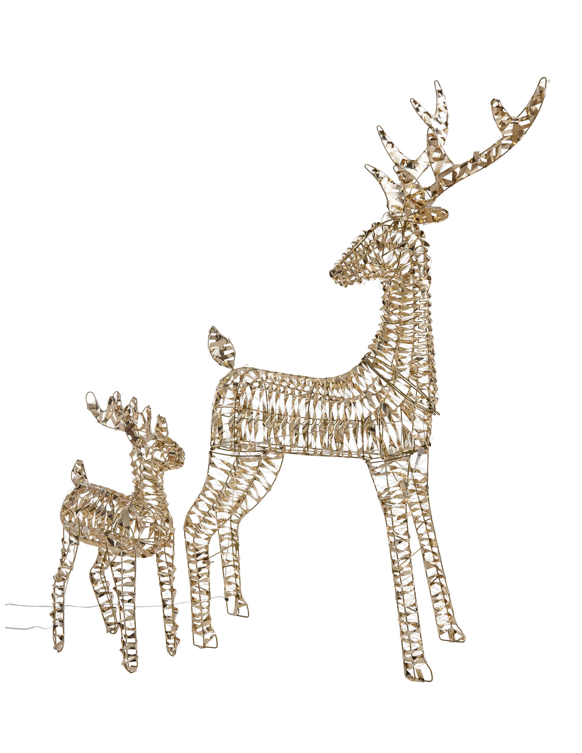 LED-DEKOLEUCHTE  - Goldfarben, KONVENTIONELL, Kunststoff (13/37/66cm)