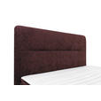 BOXSPRINGBETT 140/200 cm  in Dunkelrot  - Schwarz/Dunkelrot, Design, Textil/Metall (140/200cm) - Esposa