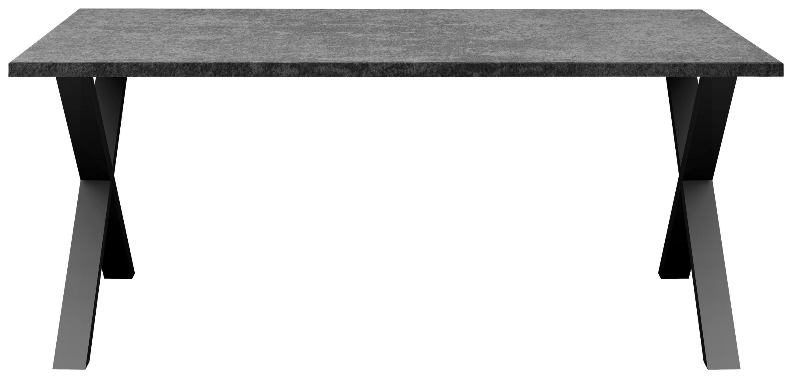 ESSTISCH in Metall, Holzwerkstoff 160/90/78 cm   - Schwarz/Graphitfarben, MODERN, Holzwerkstoff/Metall (160/90/78cm) - Livetastic