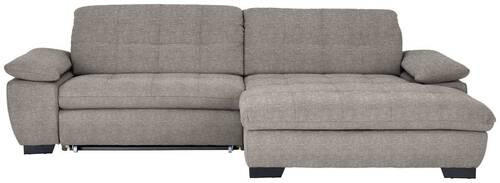 ECKSOFA in Webstoff Grau  - Schwarz/Grau, Design, Textil/Metall (265/180cm) - Carryhome