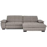 ECKSOFA in Webstoff Grau  - Schwarz/Grau, Design, Textil/Metall (265/180cm) - Carryhome