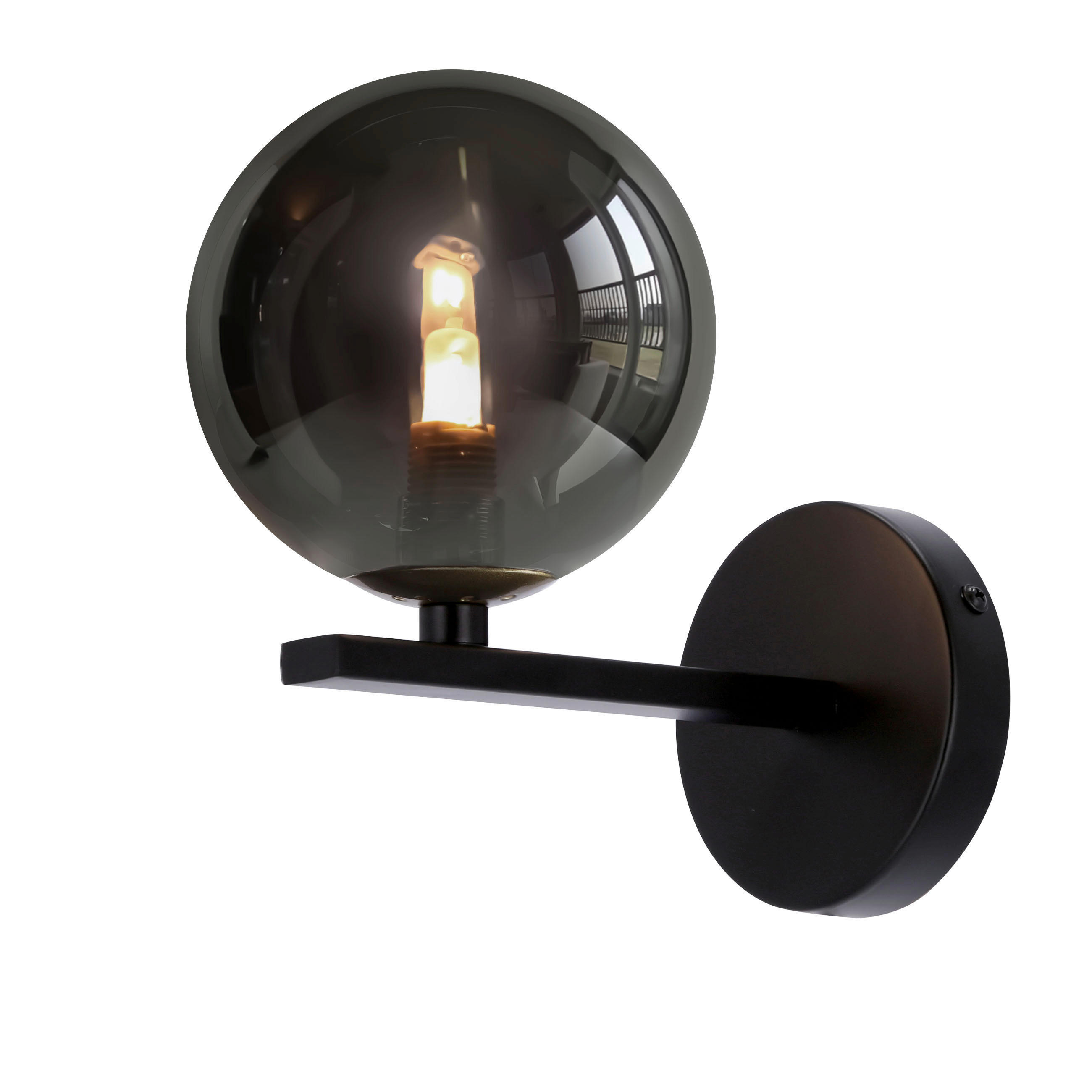WANDLEUCHTE 20/12/19 cm   - Goldfarben/Graphitfarben, KONVENTIONELL, Metall (20/12/19cm)
