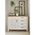 KOMMODE , 117/86/41 cm, 4 Schublade(n)  - Silberfarben/Eiche Artisan, LIFESTYLE, Holzwerkstoff/Metall (117/86/41cm) - Landscape