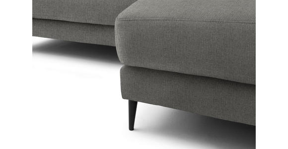 ECKSOFA  in Flachgewebe Hellgrau  253/177 cm  - Hellgrau/Schwarz, Design, Textil/Metall (253/177cm) - Dieter Knoll