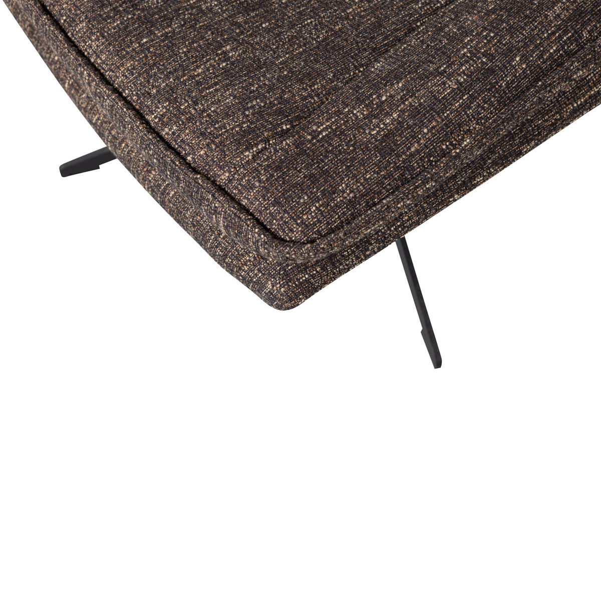 SESSEL in Webstoff Braun  - Schwarz/Braun, Design, Textil/Metall (75/88/94cm) - Livetastic