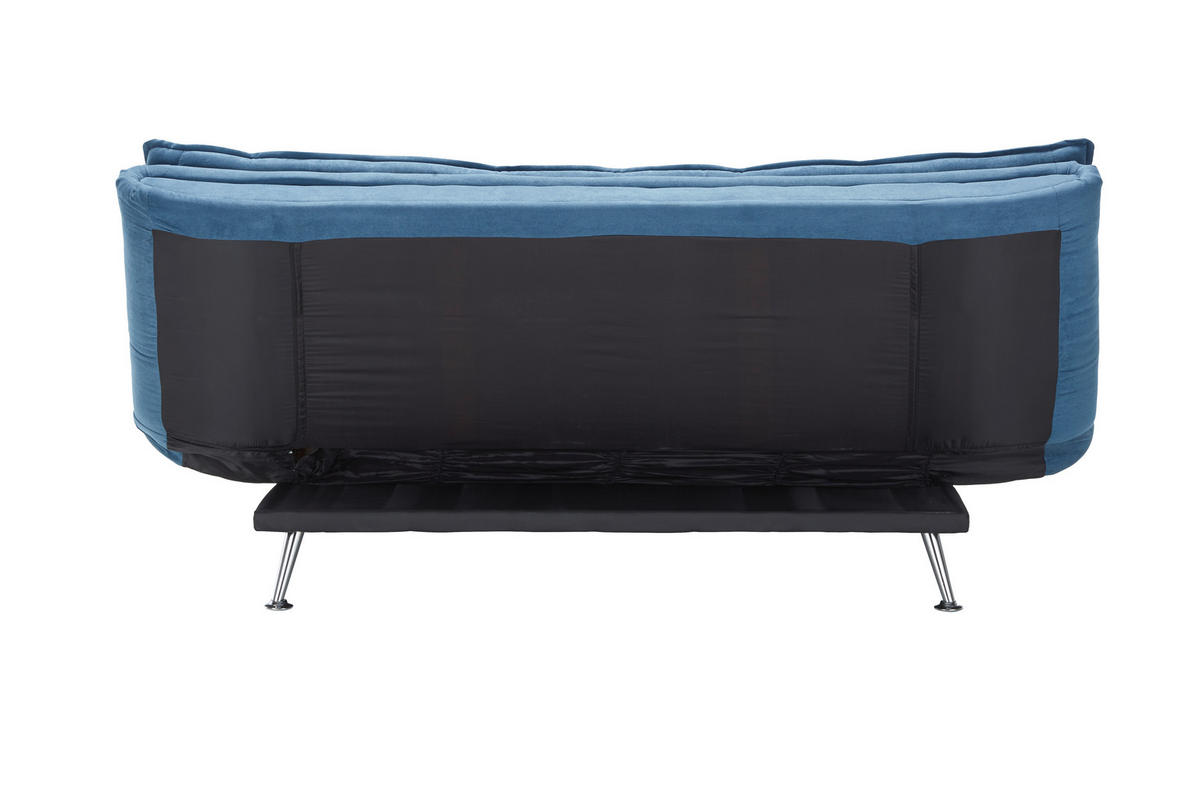 BÄDDSOFFA i flatväv mörkblå  - silver/mörkblå, Basics, metall/trä (196/92/98cm) - Best Price