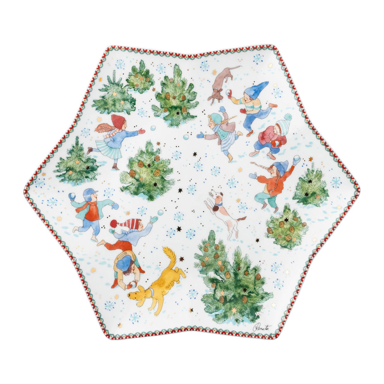 SCHALE Sammelkollektion 25 - Weihnachtsspiele  - Multicolor, Basics, Keramik (33,6/3,3cm) - Hutschenreuther