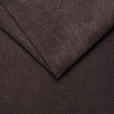 ECKSOFA Dunkelbraun Velours Bettkasten, Schlaffunktion, Rücken echt, Kopfteilverstellung, Liegefläche im Originalstoff  - Dunkelbraun/Schwarz, KONVENTIONELL, Textil/Metall (217/255cm) - Carryhome