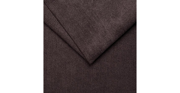 ECKSOFA Dunkelbraun Velours Bettkasten, Schlaffunktion, Rücken echt, Kopfteilverstellung, Liegefläche im Originalstoff  - Dunkelbraun/Schwarz, KONVENTIONELL, Textil/Metall (217/255cm) - Carryhome