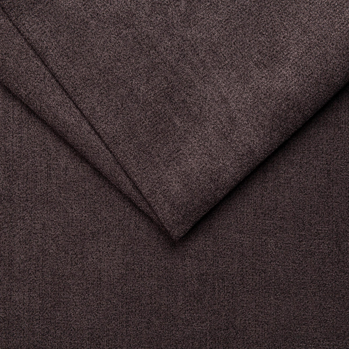 ECKSOFA in Velours Dunkelbraun  - Dunkelbraun/Schwarz, Konventionell, Textil/Metall (217/255cm) - MID.YOU