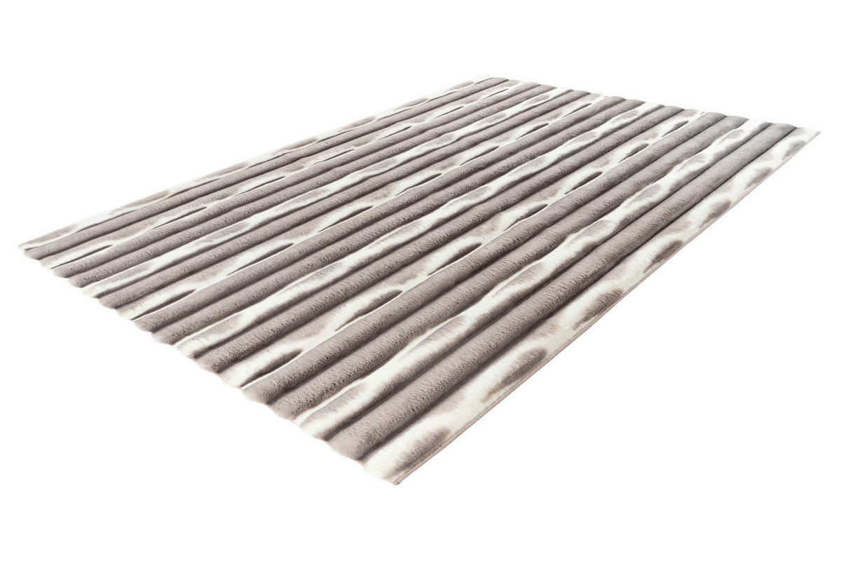 HOCHFLORTEPPICH 160/230 cm My Waves  - Silberfarben, Basics, Textil (160/230cm)