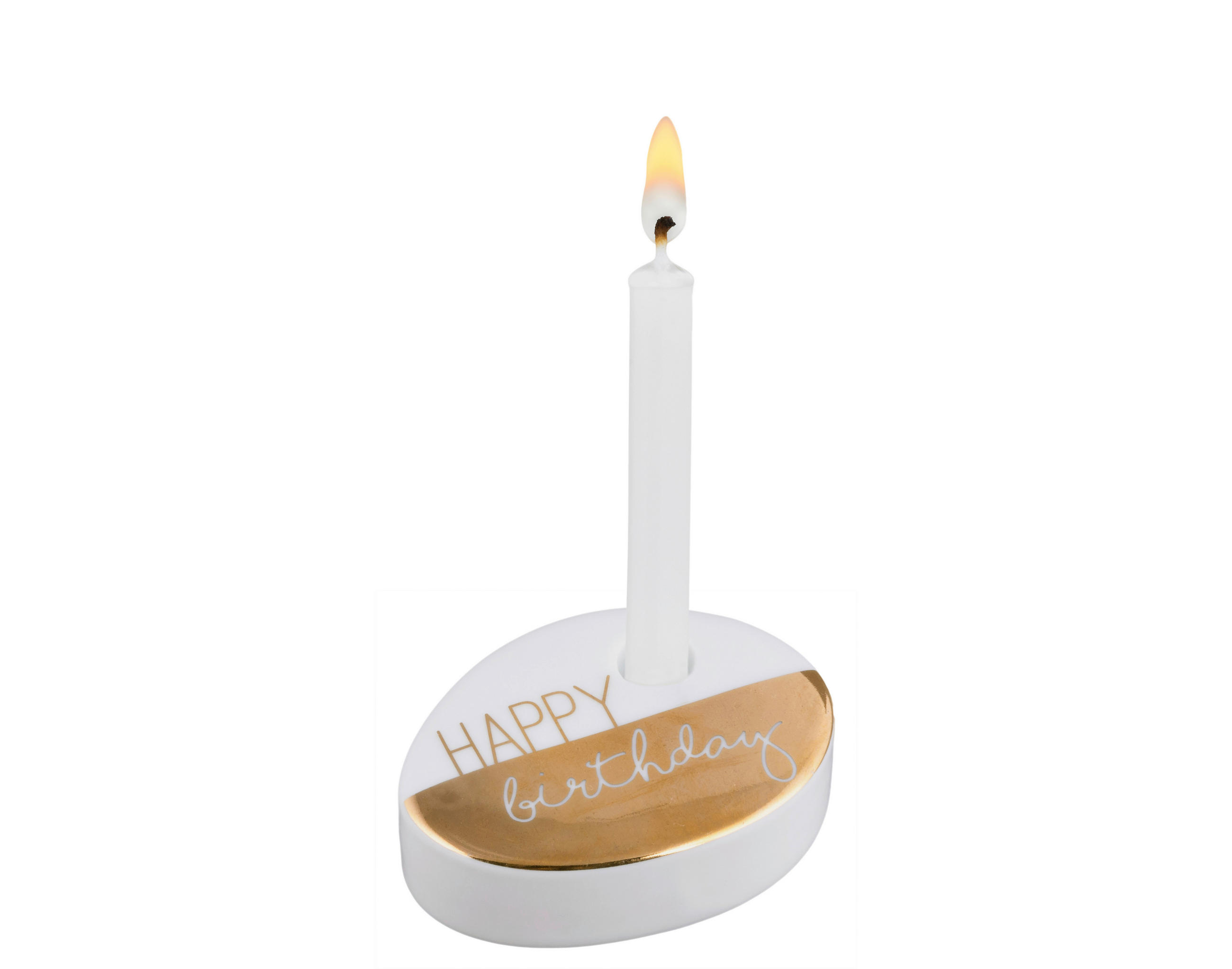 GEBURTSTAGSKERZEN  - Goldfarben, Basics, Keramik (7/5/2cm) - Räder