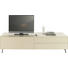 LOWBOARD Hochglanz Beige - Chromfarben/Beige, Design, Glas/Holzwerkstoff (202/47/57cm) - Joop!