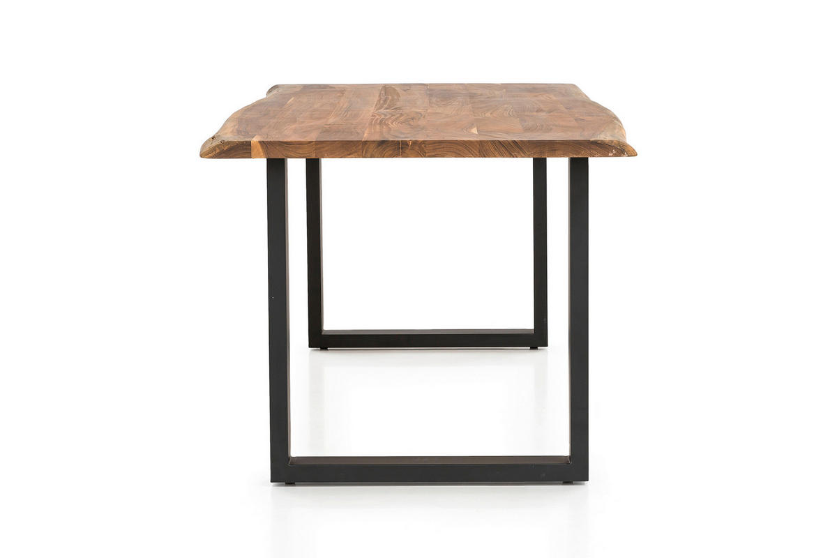 ESSTISCH in Holz 140/80/76,5 cm  - Schwarz/Naturfarben, MODERN, Holz/Metall (140/80/76,5cm) - Livetastic